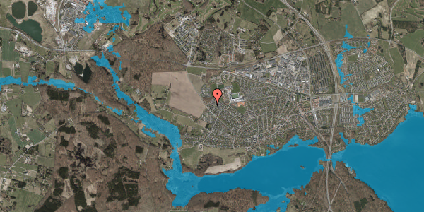 Oversvømmelsesrisiko fra vandløb på Røsevangen 16, 3520 Farum