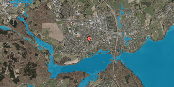 Oversvømmelsesrisiko fra vandløb på Solbakken 15, 3520 Farum
