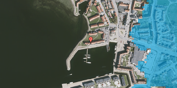 Oversvømmelsesrisiko fra vandløb på Nordkajen 36, 3600 Frederikssund