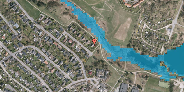 Oversvømmelsesrisiko fra vandløb på Tvebjergvej 15, 3600 Frederikssund