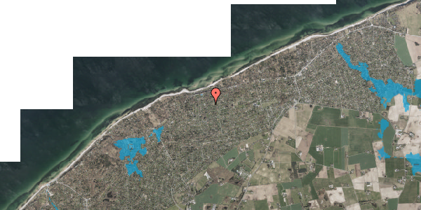Oversvømmelsesrisiko fra vandløb på Ammekær 141, 3250 Gilleleje