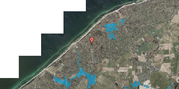 Oversvømmelsesrisiko fra vandløb på Anders Nielsens Vej 11B, 3210 Vejby
