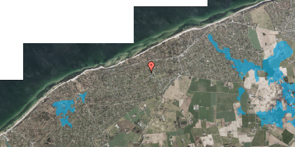 Oversvømmelsesrisiko fra vandløb på Havremarken 10, 3250 Gilleleje