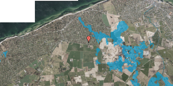 Oversvømmelsesrisiko fra vandløb på Kyse-Ager 5, 3250 Gilleleje
