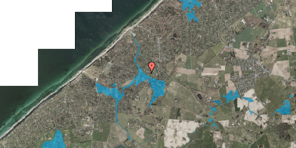 Oversvømmelsesrisiko fra vandløb på Lauvemosen 8, 3210 Vejby