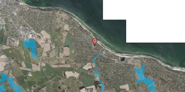 Oversvømmelsesrisiko fra vandløb på Munkerup Strandvej 41B, 3120 Dronningmølle