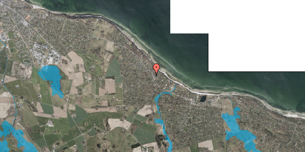 Oversvømmelsesrisiko fra vandløb på Munkerup Strandvej 43B, 3120 Dronningmølle