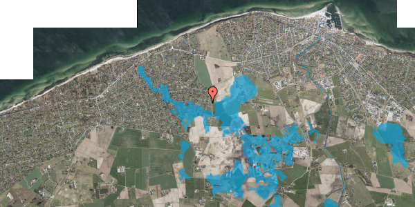 Oversvømmelsesrisiko fra vandløb på Paradisdalen 9, 3250 Gilleleje