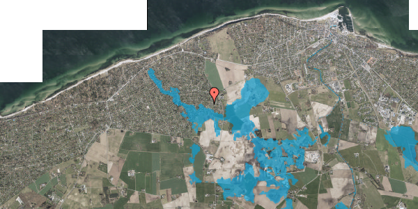 Oversvømmelsesrisiko fra vandløb på Paradisdalen 31, 3250 Gilleleje