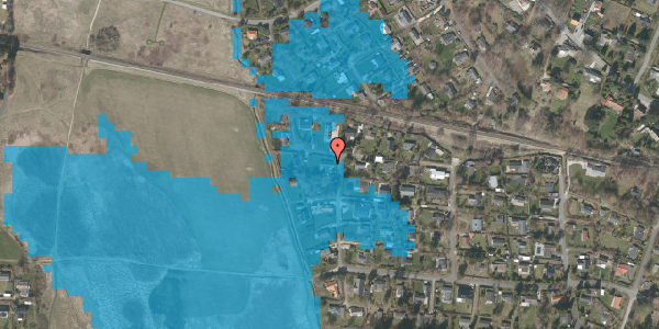 Oversvømmelsesrisiko fra vandløb på Solbakkevej 73, 3100 Hornbæk