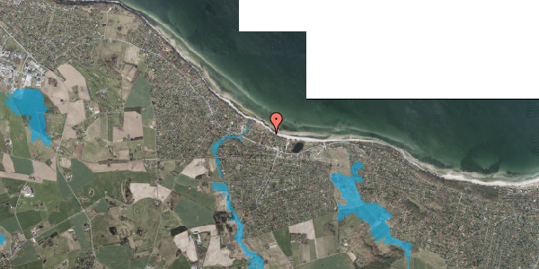 Oversvømmelsesrisiko fra vandløb på Strandhaven 13, 3120 Dronningmølle