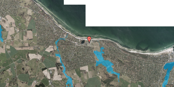 Oversvømmelsesrisiko fra vandløb på Strandkrogen 2G, 3120 Dronningmølle