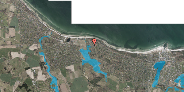 Oversvømmelsesrisiko fra vandløb på Strandkrogen 64, 3120 Dronningmølle