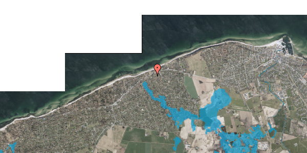 Oversvømmelsesrisiko fra vandløb på Tinkerupvej 6, 3250 Gilleleje