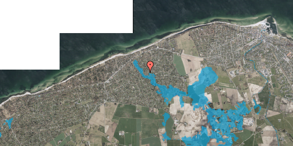 Oversvømmelsesrisiko fra vandløb på Tinkerupvej 31, 3250 Gilleleje