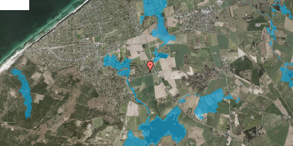 Oversvømmelsesrisiko fra vandløb på Hasselvænget 4, 3210 Vejby