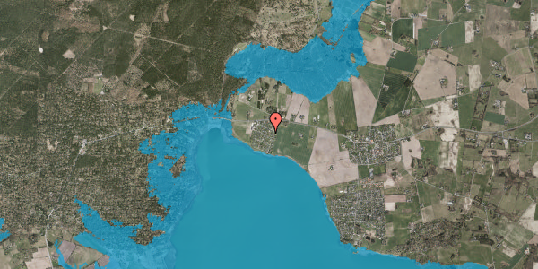 Oversvømmelsesrisiko fra vandløb på Svanevej 19, 3200 Helsinge