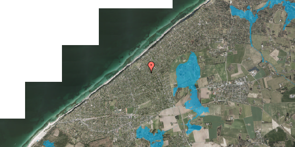 Oversvømmelsesrisiko fra vandløb på Østervænget 14, 3210 Vejby