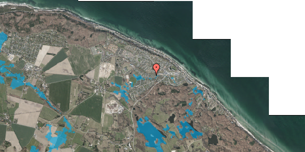 Oversvømmelsesrisiko fra vandløb på Gotlandsvej 3, 3140 Ålsgårde