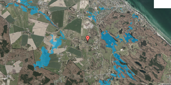Oversvømmelsesrisiko fra vandløb på Holmenevej 25, 3140 Ålsgårde