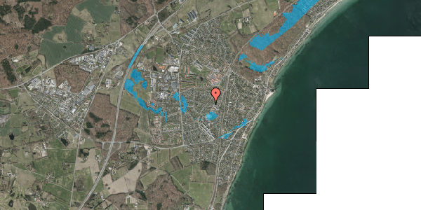 Oversvømmelsesrisiko fra vandløb på Kofod Anchers Vej 15A, 3060 Espergærde