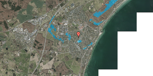 Oversvømmelsesrisiko fra vandløb på Kofod Anchers Vej 16A, 3060 Espergærde