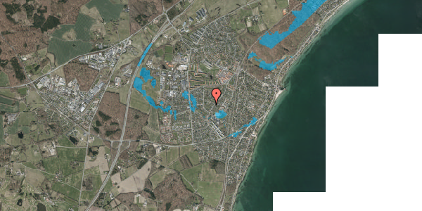 Oversvømmelsesrisiko fra vandløb på Kofod Anchers Vej 16B, 3060 Espergærde