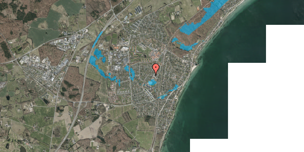 Oversvømmelsesrisiko fra vandløb på Kofod Anchers Vej 17B, 3060 Espergærde