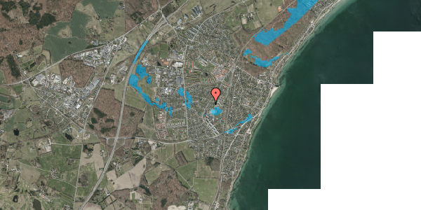 Oversvømmelsesrisiko fra vandløb på Kofod Anchers Vej 23, 3060 Espergærde