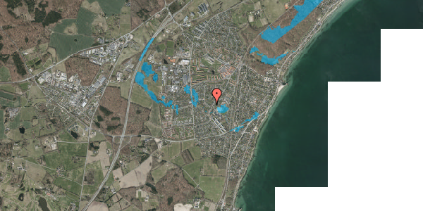 Oversvømmelsesrisiko fra vandløb på Kofod Anchers Vej 26, 3060 Espergærde