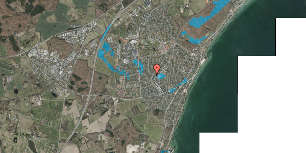 Oversvømmelsesrisiko fra vandløb på Kofod Anchers Vej 39, 3060 Espergærde