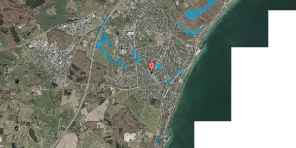 Oversvømmelsesrisiko fra vandløb på Kofod Anchers Vej 48, 3060 Espergærde