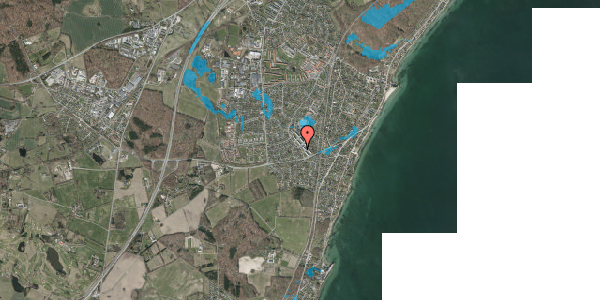 Oversvømmelsesrisiko fra vandløb på Kofod Anchers Vej 64, 3060 Espergærde