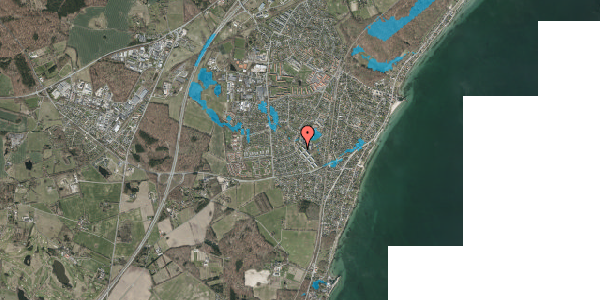 Oversvømmelsesrisiko fra vandløb på Kofod Anchers Vej 65, 2. mf, 3060 Espergærde