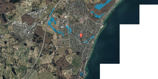 Oversvømmelsesrisiko fra vandløb på Kofod Anchers Vej 91, st. mf, 3060 Espergærde
