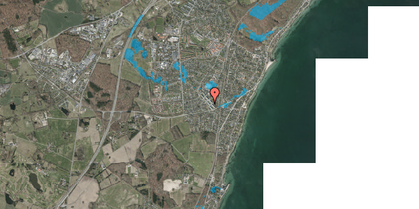 Oversvømmelsesrisiko fra vandløb på Kofod Anchers Vej 101, 1. th, 3060 Espergærde