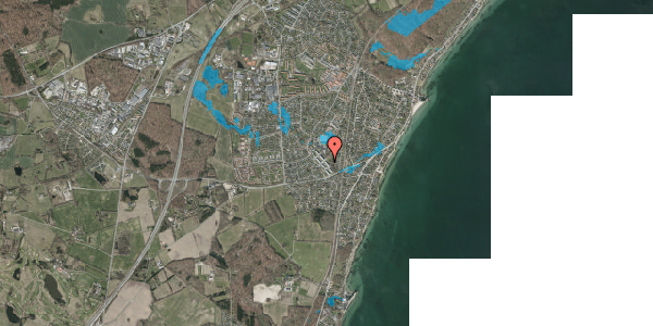 Oversvømmelsesrisiko fra vandløb på Kofod Anchers Vej 105, 2. th, 3060 Espergærde