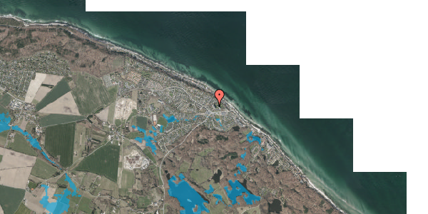 Oversvømmelsesrisiko fra vandløb på Lille Odinshøj 18, 3. th, 3140 Ålsgårde