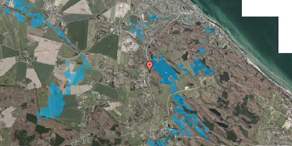 Oversvømmelsesrisiko fra vandløb på Lille Skindersøvej 3, 3140 Ålsgårde