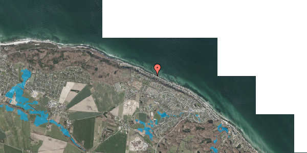 Oversvømmelsesrisiko fra vandløb på Nordre Strandvej 242B, 3140 Ålsgårde