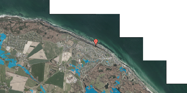 Oversvømmelsesrisiko fra vandløb på Odinshøjvej 6, 3140 Ålsgårde