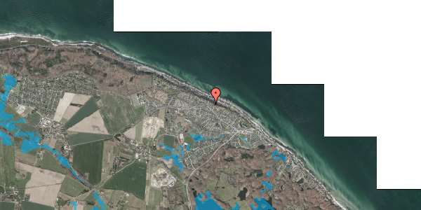 Oversvømmelsesrisiko fra vandløb på Odinshøjvej 12, 3140 Ålsgårde