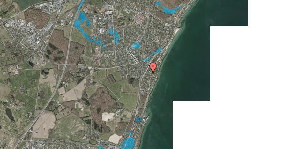 Oversvømmelsesrisiko fra vandløb på Strandhaven 13, 3060 Espergærde