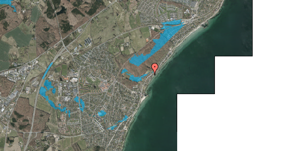 Oversvømmelsesrisiko fra vandløb på Strandvejen 135C, 3060 Espergærde