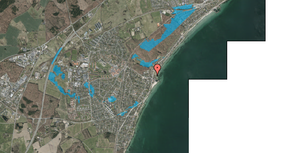 Oversvømmelsesrisiko fra vandløb på Strandvejen 151B, 3060 Espergærde
