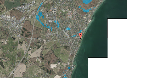 Oversvømmelsesrisiko fra vandløb på Gammel Strandvej 418D, 3060 Espergærde