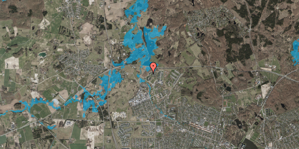 Oversvømmelsesrisiko fra vandløb på Dalles Have 46, 3400 Hillerød