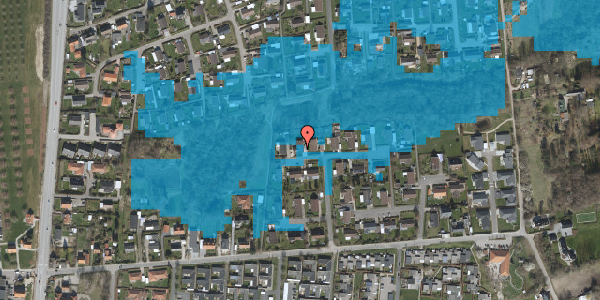 Oversvømmelsesrisiko fra vandløb på Kighusvænget 21, 3400 Hillerød