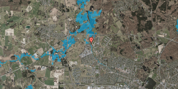Oversvømmelsesrisiko fra vandløb på Viemosevej 14, 3400 Hillerød