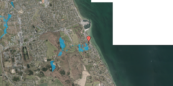 Oversvømmelsesrisiko fra vandløb på Karen Blixens Vej 15, 2960 Rungsted Kyst